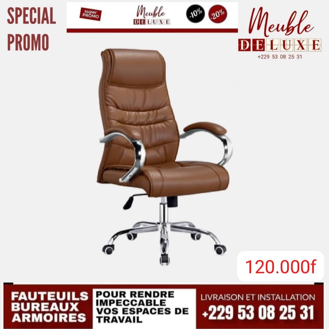 Chaise de bureau exécutive en similicuir