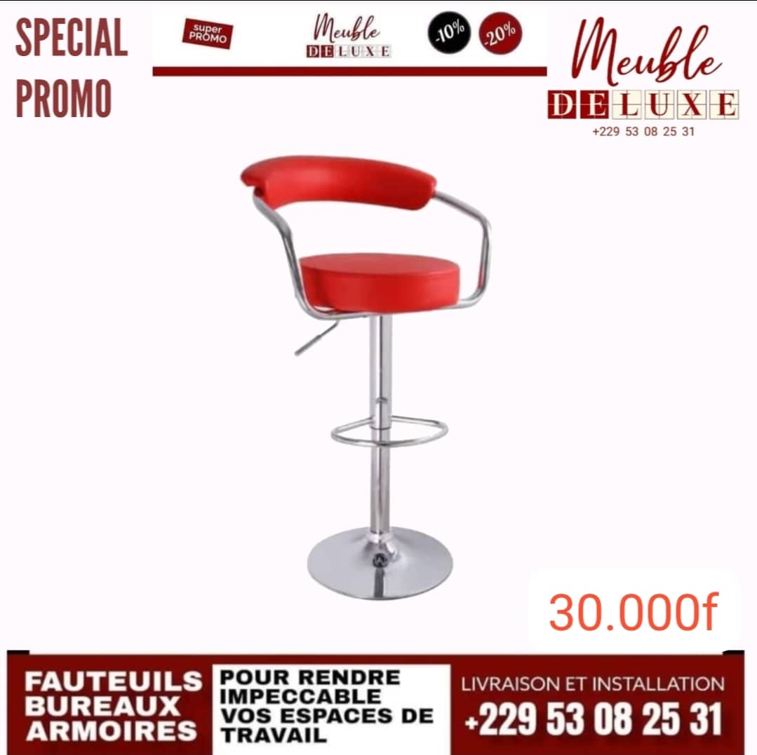 Chaise de bar rouge